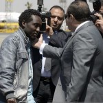 President el-Sisi greeting kidnapped Ethiopains rescued from Libya