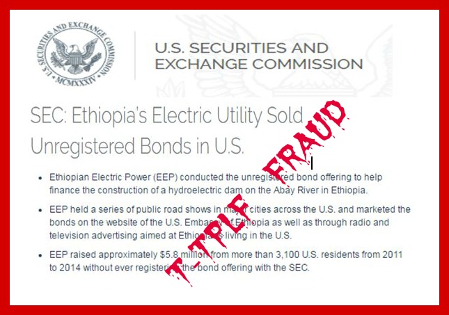 Ethiopia: T-TPLF Criminals Nabbed in America Selling Unregistered Bonds!